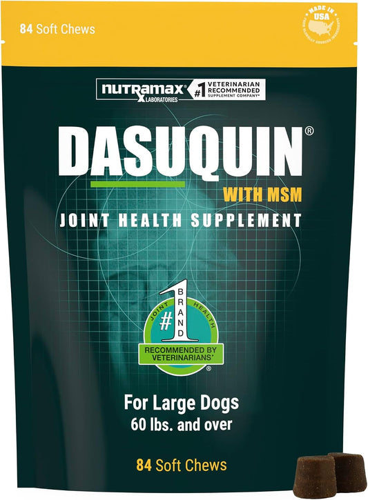 Nutramax Dasuquin for Large Dogs, Joint Health Supplement, Contains Glucosamine for Dogs, Plus Chondroitin, ASU, MSM and More, Supports Healthy Joints, Soft Chews, 84 Count