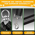 Double Dog Leash for Two Dogs, Professional No Tangle 360° Swivel Coupler with Shock Absorbing Bungee, Adjustable Length Dual-Sided Reflective Two Dogs Lead Splitter for Small Medium Large Dog