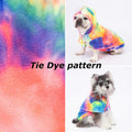 Dog Hoodie Tie Dye Dog Sweatshirt Chic Winter Clothes Ultra-Soft Warm Sweaters for Small Medium Dogs Fashion Pet Clothes for Dogs (Multicolor, S (Back: 11.02",Chest: 15.74", Neck: 13.77"))