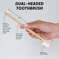 Prymal Pets Dog Toothbrush I 4-Pack Two Sided Bamboo Toothbrush for Small and Large Dogs & Cats I Soft Bristles Gentle for Easy Dog Teeth Brushing & Dental Care