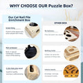 Cat Scratch Puzzle Enrichment Box, Cat Nail File Enrichment Box Sandpaper, Interactive Cats Treat Toy Stress Free, Scrat