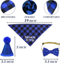 STMK Cat Birthday Decorations, Cat Birthday Hat with Number Bandana Bow Tie Collar for Cats Kittens Apparel Birthday Outfits