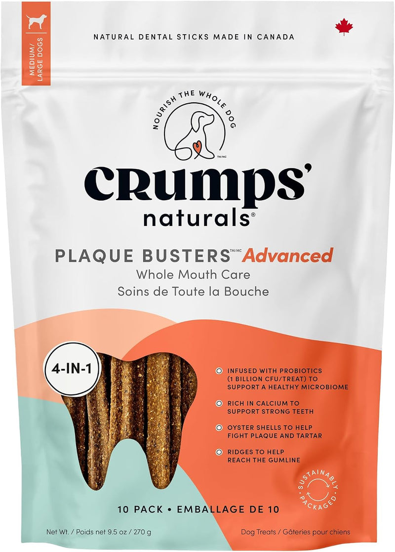 Crumps' Naturals Plaque Busters Advanced - Whole Mouth Care Dental Sticks 9.5oz