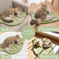 Nimorio Self Warming Cat Leaf Mat,Comfortable Soft Fabric Breathable Cozy Cat Warm Bed Mat with Foil Insulation,Cat Bed Mat for All Seasons, 26.5"x20.5" Ideal for Cats Small Pets