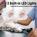 Casfuy Smart 6-Speed Dog Nail Grinder - 50% More Power Pet Nail Grinder with 2 LED Lights Quiet Rechargeable Electric Dog Nail Trimmers File Toenail Grinder for Large Medium Small Dogs & Cats (DB)