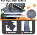 Dog Ramp for Car Truck and SUV Dog Stairs for Large Dogs Folding Pet Stairs with Non-Slip Rug Surface Supports Up to 250 lbs (5 Steps)