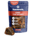 Pawstruck Natural Knee Cap Dog Bones - Treats for Aggressive Chewers, Low Fat & High Protein Chews, Beef Flavor, Long-Lasting Rawhide Alternatives - 10 Pack, Packaging May Vary
