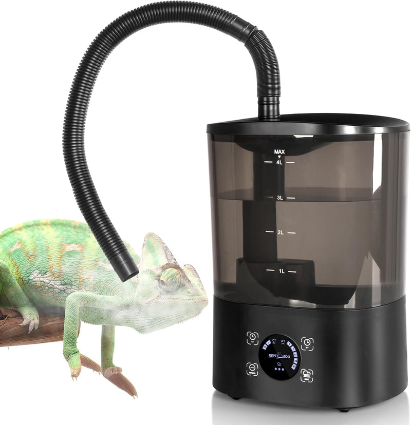 REPTI ZOO 4L Reptile Fogger Mister, Reptile Humidifier with Integrated Water Tank Design for Reduced Leaking, Ultra Quie