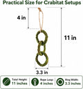 Hermit Crab Climbing Toy, Hanging Moss Climbing Rings for Hermit Crab Tank Accessories, 11 in Crabitat Decor with Rope, 