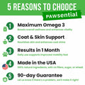 Omega 3 Fish Oil for Dogs - Made with Wild Alaskan Salmon Oil