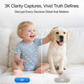 CINMOORE 5G Security Camera Indoor, 3K Pet/Dog Camera with Speaker/Phone App, PTZ WiFi Baby Monitor Cameras for Home Security, 0-Glow Night Vision 2-Way Talk, AI Tracking Facial Recognition Time Lapse