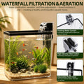 1.5 Gallon Aquarium Small Fish Tank Starter Kit with Filtration & LED Light & Fishing Net for Betta Shrimp Guppy Goldfis