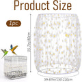 Bird Cage Seed Catcher Net Cover, Bird Cage Net, Mesh Parrot Cage Skirt Guard for Parrot Cockatiel Budgie Fits Round Squ