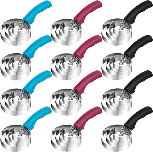 Yaomiao 12 Pack Curry Combs, Metal Horse Brush 4 Rings Stainless Steel