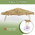 Nebulist Adjustable Bearded Dragon Hammock – Natural Seagrass Reptile Hammock with Collapsible Metal Legs – Lizard Hammo