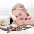 Sofier 32Pcs Timothy Hay Sticks 320g for Rabbit, Guinea Pig, Hamster - Natural Handmade Treats and Chews for Teeth - Chi