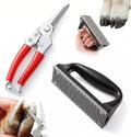 Goat Hoof Trimmers Shears Kit with Rasp, Sheep Care Tool Red Black