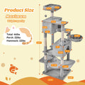Large 66 Inch Cat Tree Tower with Sisal Scratching Post