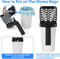Cat Litter Scooper with Holder, Cat Litter Shovel with Bags &Waste Can