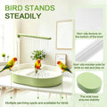 Lignumix Automatic Bird Bath with Quiet Pump,Parakeet Bird Bathtub for Cage with Adjustable Shower Head & Water Flow Valve,Large Bird Baths Detachable for Easier Cleaning,BPA-Free