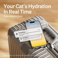 PETLIBRO Cat Water Fountain Stainless Steel Tray, App Monitoring Cat Fountain Indoor, 2.5L/84oz Dockstream Pet Water Fou