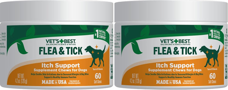 Vet's Best Flea & Tick Soft Chews for Dogs – Natural Supplement for Dog Flea and Tick Prevention – Veterinarian-Formulat
