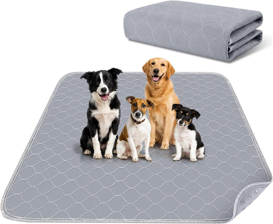 Conkote Reusable Pee Pads for Dogs Extra Large 60" x 48" Puppy Playpen Mat, Washable Pee Pads Heavy Absorbency Waterproof Dog Training Pads Non-Slip for Housebreaking, Whelping, Potty, Crate