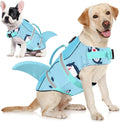 AOFITEE Dog Life Jacket Shark Medium Dog Life Vest for Swimming Boating, S