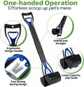 32" Pooper Scooper for Dogs, Foldable Long Handle with Waste Bags