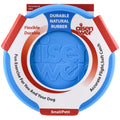 Kwispel Dog Flying Disc - Durable Rubber Dog Toy for Fetch - Interactive Lightweight Flyer Dog Toys for Outdoor Playtime - Safer Disc for Healthy Activity - for Small/Medium Dogs (Blue)