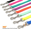 Waterproof Dog Leash, 5/6 FT Durable Odor-Proof Dog Leashes with Strong Metal Hooks Fits Small Medium or Large Dogs