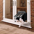 Billionchains Dog Door for Screen Door with Magnetic Auto-Close, Lockable Doggy Door for Screen Door, Pet Easy Access for Sliding Screen Door
