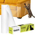 TOKACUTE 200" x 16.5" Anti Cat Scratch Furniture Protector, Single-Sided Sticky Couch Protector from Cats Claws, Couch Corner Guard Under Pet Claws, Thicken Viny Flexible Scratch Deterrent Tape