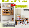 Coanto Cat Food Can Organizer, Bamboo 2-Tier FIFO Can Dispenser