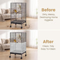 2 Pcs Bird Cage Cover Bird Cage Seed Catcher Soft Airy Nylon Mesh