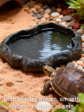 Tortoise Water Dish 7.1*5.5*0.8in Reptile Water Dish Food Bowl