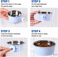 Small Pet Food & Water Bowl Feeder for Hamsters, Guinea Pigs, Rabbits