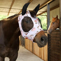 Jeffers Lycra Horse Fly Mask w/Ears, Cob Size - Breathable Lightweight Snug Fit Horse Face Covering, Mesh Eyes & Ears, F