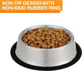 Neater Pet Brands - Stainless Steel No-Skid & Non-Tip Pet Bowl for Cat or Dog Food or Water