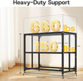 Fish Tank Stand, 40 Gallon Heavy Duty Metal Aquarium Stands, Reptile Tank, Turtle Tank, Breeder Tank Stand, 660LBS Capac