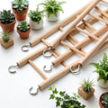 3 Pcs Natural Wooden Bird Cage Ladder Set 6 Step/7 Step/8 Step Bird Ladder Birds Cage Accessories Climbing Toys Wood Per