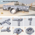 JanYoo Bunny Tunnel Rabbit Hideout Cat Toys for Rabbits Accessories 3 Ways
