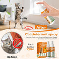 Cat Deterrent Spray 2 Pack, Natural Non-Toxic Plant Based Anti-Scratch & Anti-Marking Spray for Cats & Kittens, Orange S