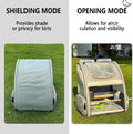 Bird Carrier,Travel Bird Cage,Bird Backpack for Small Birds Parakeet,Canary,Parrot, Finches,Cockatiel.Portable Outdoor Bird Bag with 2 Wooden Perch, Double-Clamp Cup, Detachable Poop Tray (Gray)