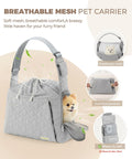 JourCraf Dog Carrier Sling for Small Dogs, Front Cat Sling & Cats Up to 15 lbs, Dog Purse with Adjustable Strap Front Zipper Pocket, Double Safety Feature, Hands Free for Travel