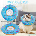 Fzxdfg Blue Soft Cat Cone Collar Comfortable Adjustable Donut Recovery Collars Lightweight Elizabeth Collar Post-Surgery Wound Care Anti-Licking and Biting for Small Cats