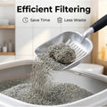 Heavy-Duty Cat Litter Scoop with Holder&Litter Bags, Metal Cat Scooper with Bags, Stainless Steel Kitty Poop Sifting Sho