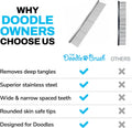 The Doodle Brush Metal Dog Combs for Grooming Matting, Finishing Comb