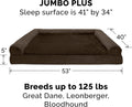 Furhaven Replacement Dog Bed Cover Plush & Suede Sofa-Style, Machine Washable - Espresso, Jumbo Plus (XX-Large)