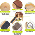 BESNEW 3 in 1 Enlarged Guinea Pig Hammock,Wooden Guinea Pig Hideout with House & Platform & Stairs Small Animal Toys for